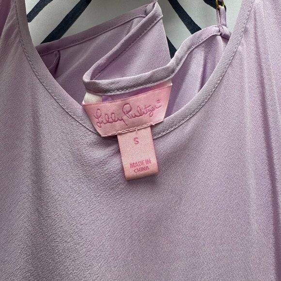 Lilly Pulitzer Purple Silk Maisy Swing Tank Top - S - Picture 4 of 5